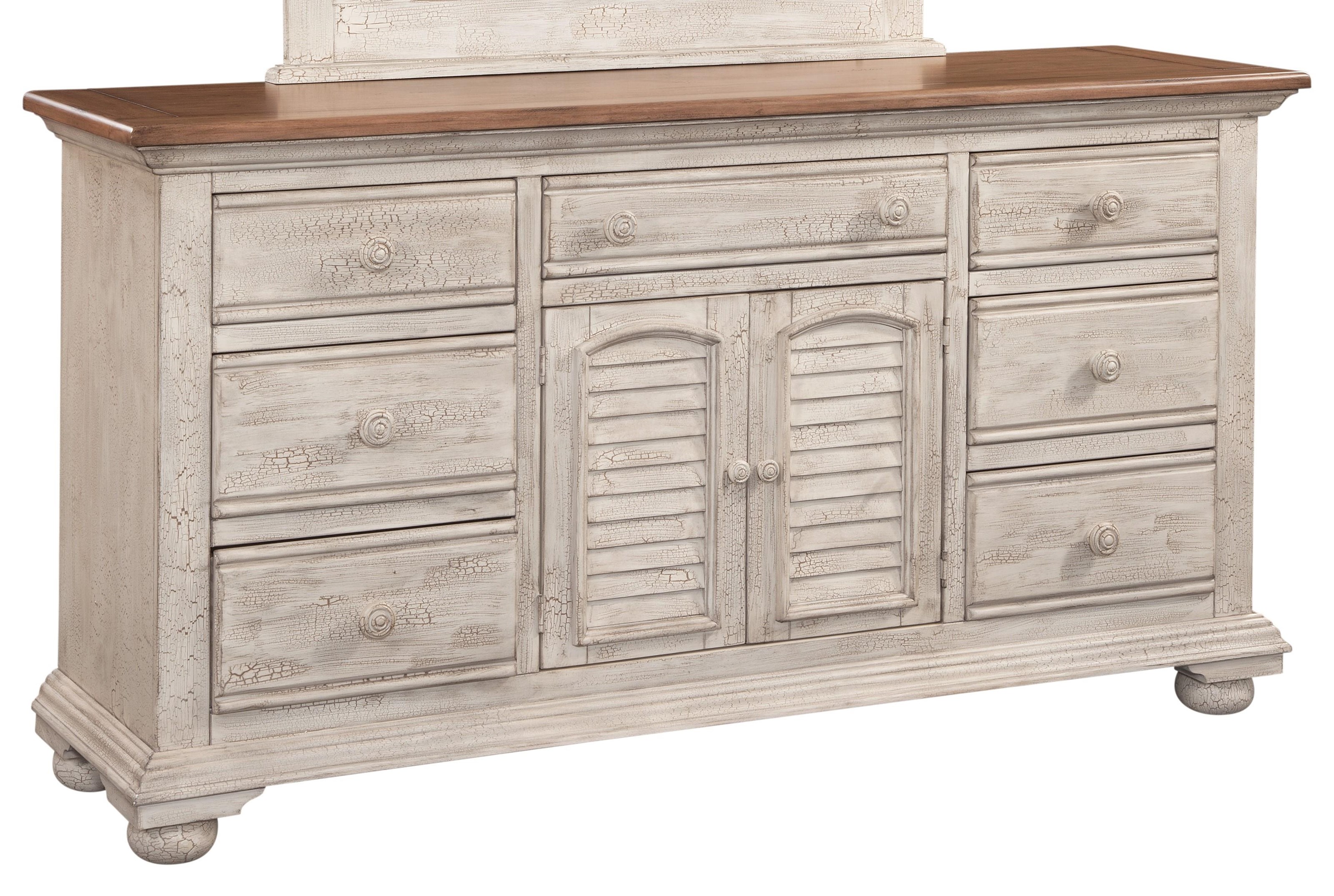 American Woodcrafters Cottage Traditions Triple Dresser Howell
